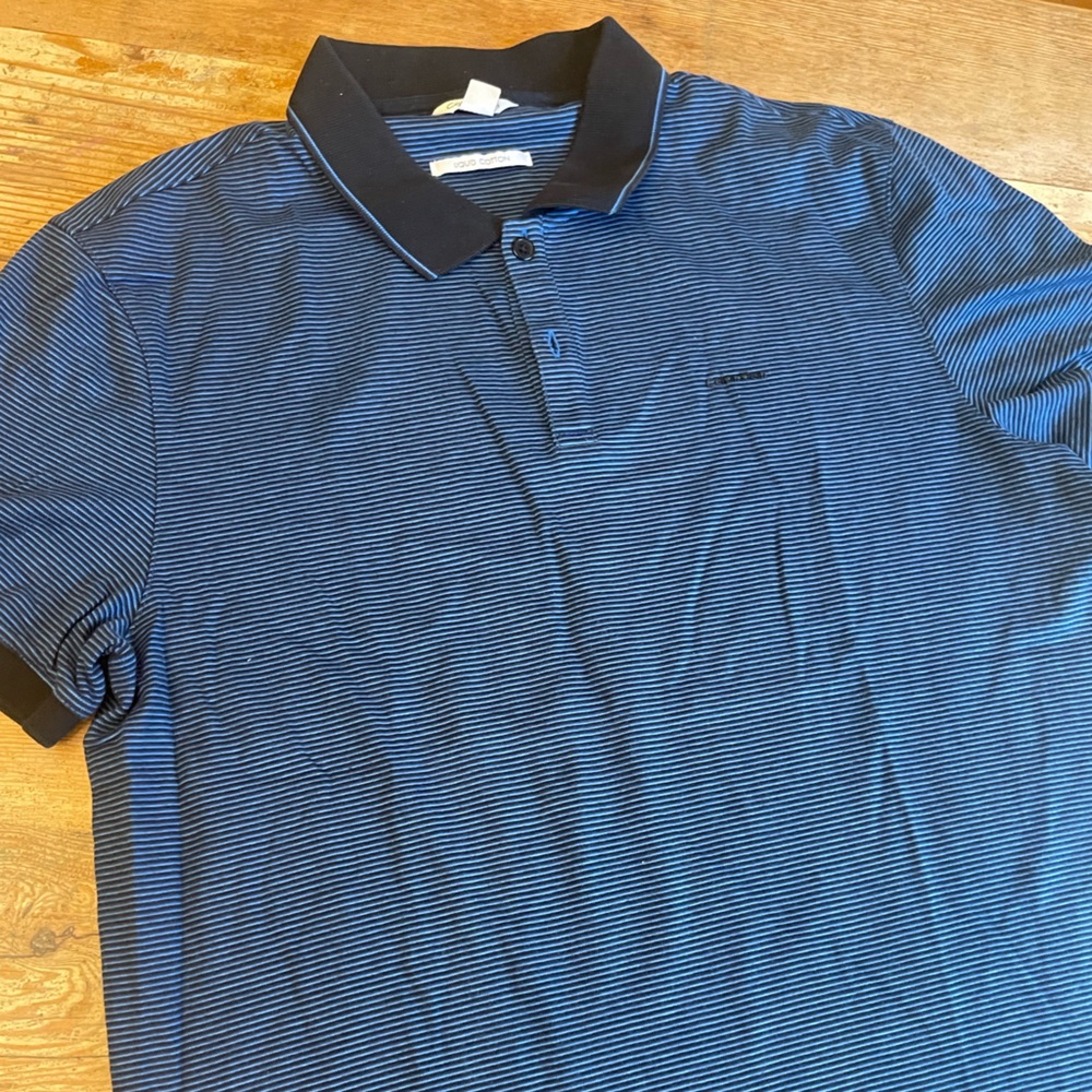 Calvin Klein striped polo Size M